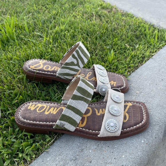 Sam Edelman Green and Brown Sandals - Picture 4 of 10